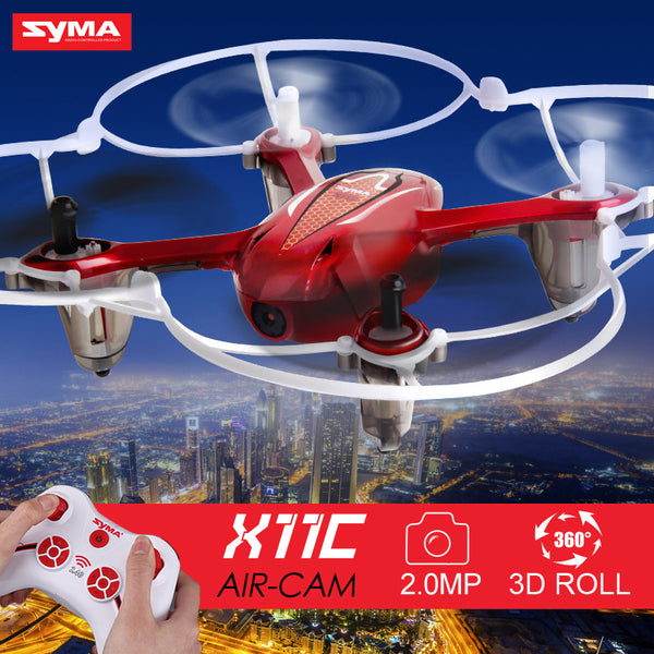 SYMA X11C 2.4G 4CH 6 AIXS GYRO 3D Flip Headless Mode Mini Drone With HD Camera Quadcopter Helicopter Dron High Quality Toys